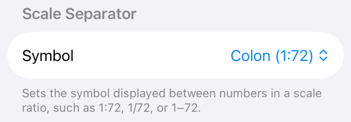 Scale symbol style options