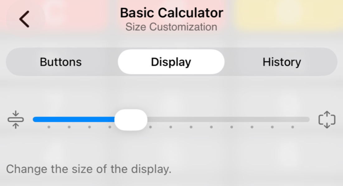 Display height slider